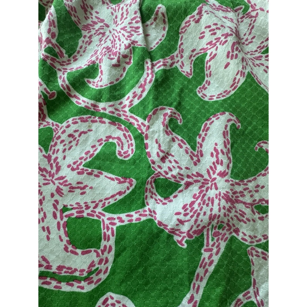 Lilly Pulitzer Amberly Strapless Dress Prep Green Pink Twinkle Floral Sz 2 - Picture 13 of 14